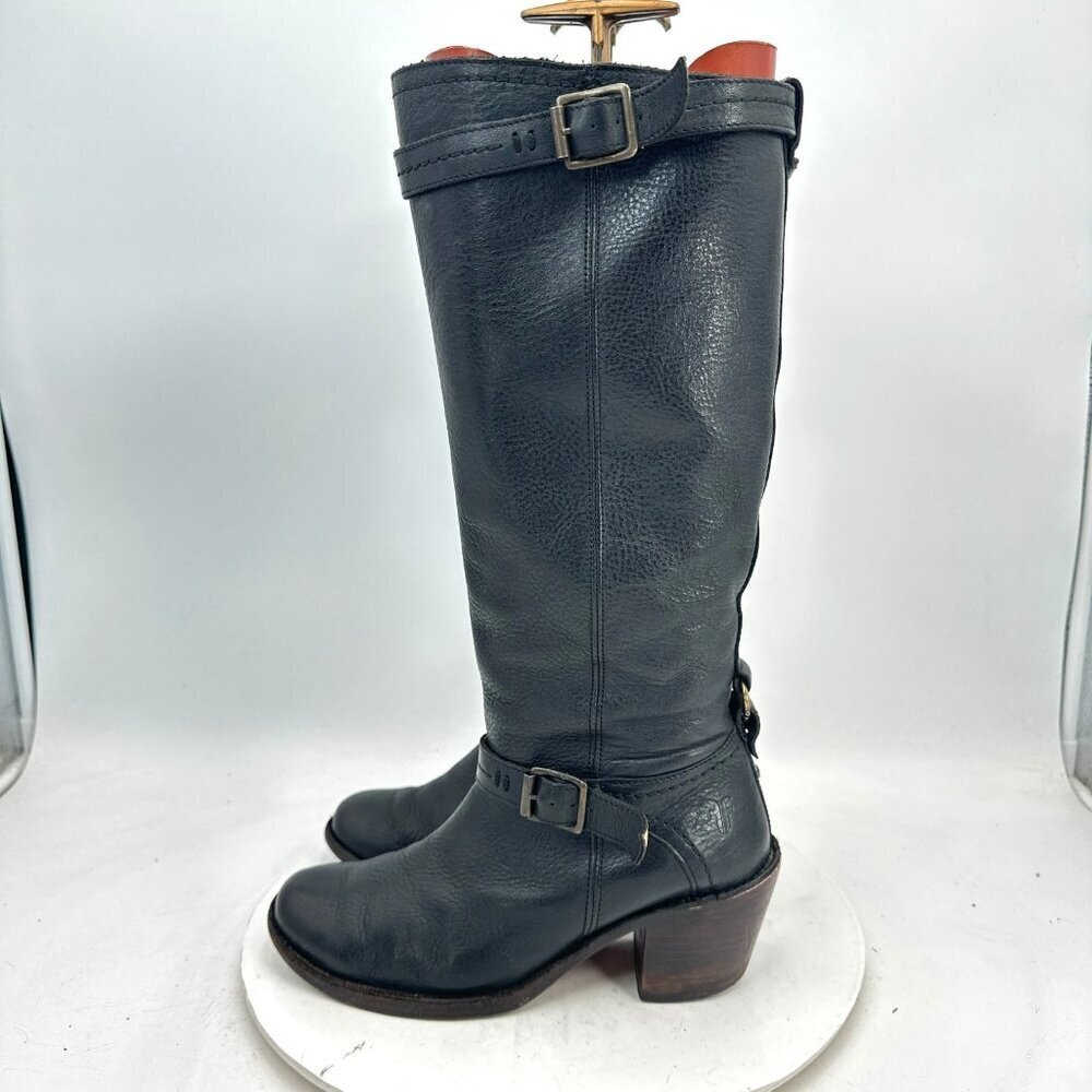 Frye Carmen 14L Women Size 7.5 Black Leather Bootie Boot
